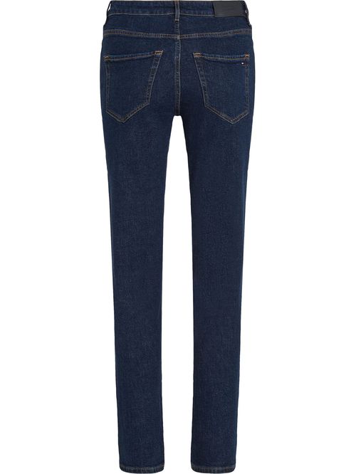 Jeans rectos slim de talle alto