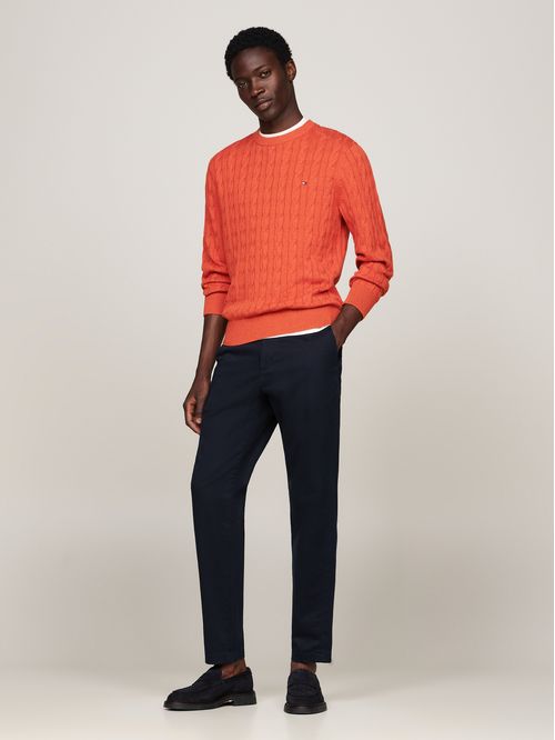 Pantalón chino cónico de satén Harlem