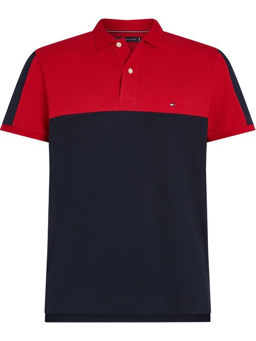 Polo de corte regular con diseño color block