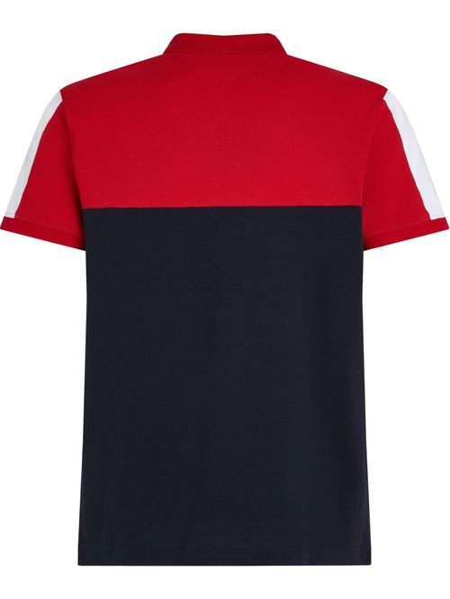 Polo de corte regular con diseño color block