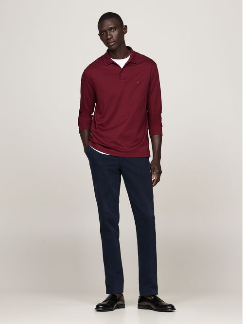 Polo de manga larga y corte regular