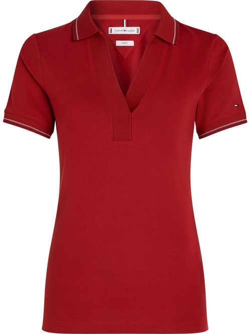 Polo ribeteado de corte slim