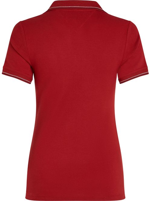 Polo ribeteado de corte slim