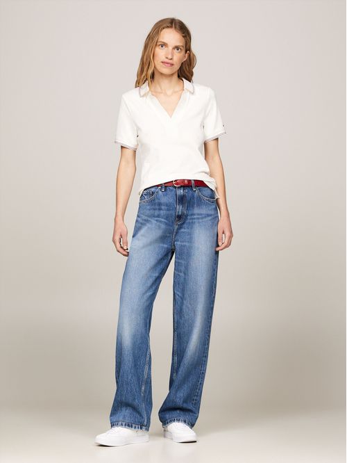 Polo ribeteado de corte slim