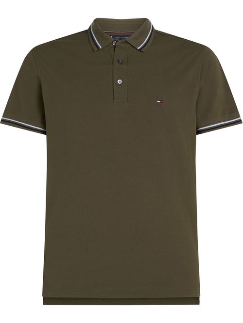 Polo ribeteado de corte slim