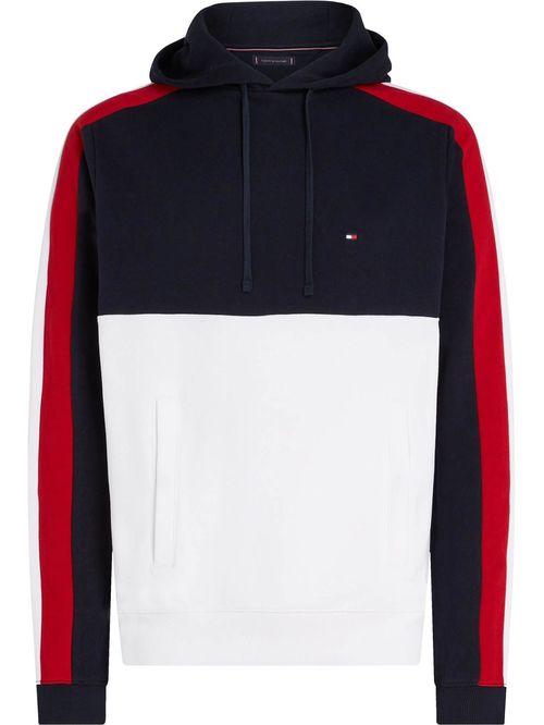 Sudadera casual con gorro y diseño de paneles