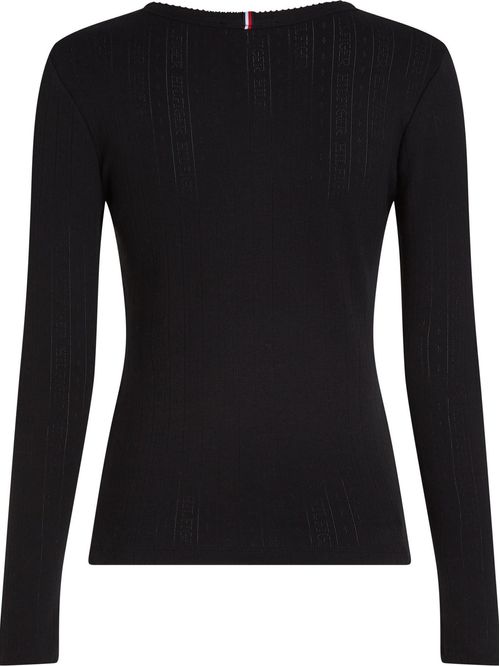 T-shirt de manga larga en punto Pointelle