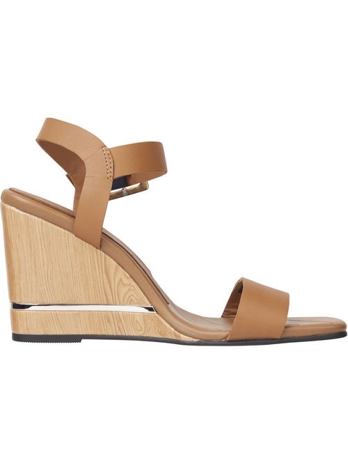 Sandalias de cuña con monograma