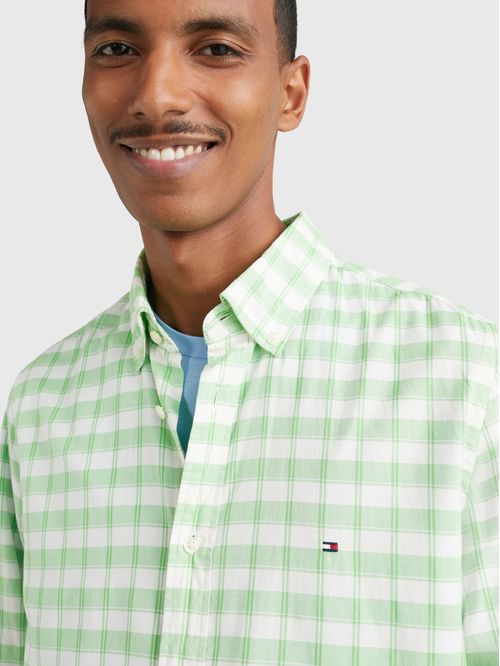 Camisa de corte slim con diseño de cuadros