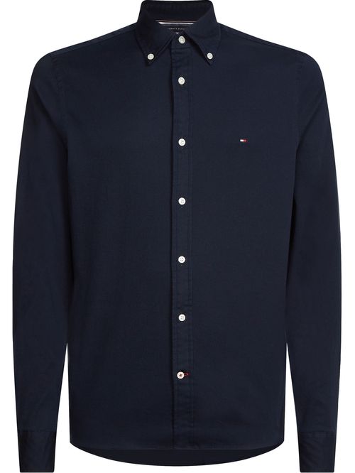 Camisa TH Flex de tejido dobby y corte slim