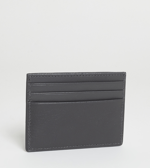 Tarjetero de cuero con logo